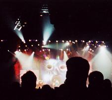 BNL concert 2001: pic of stage... I love the mask thing!